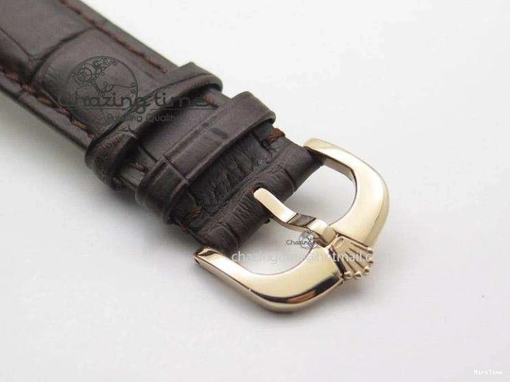 MiroTime 1219 Cellini 50505 RG Black Dial on Brown Leather Strap A2824 BP Maker Premium 4047